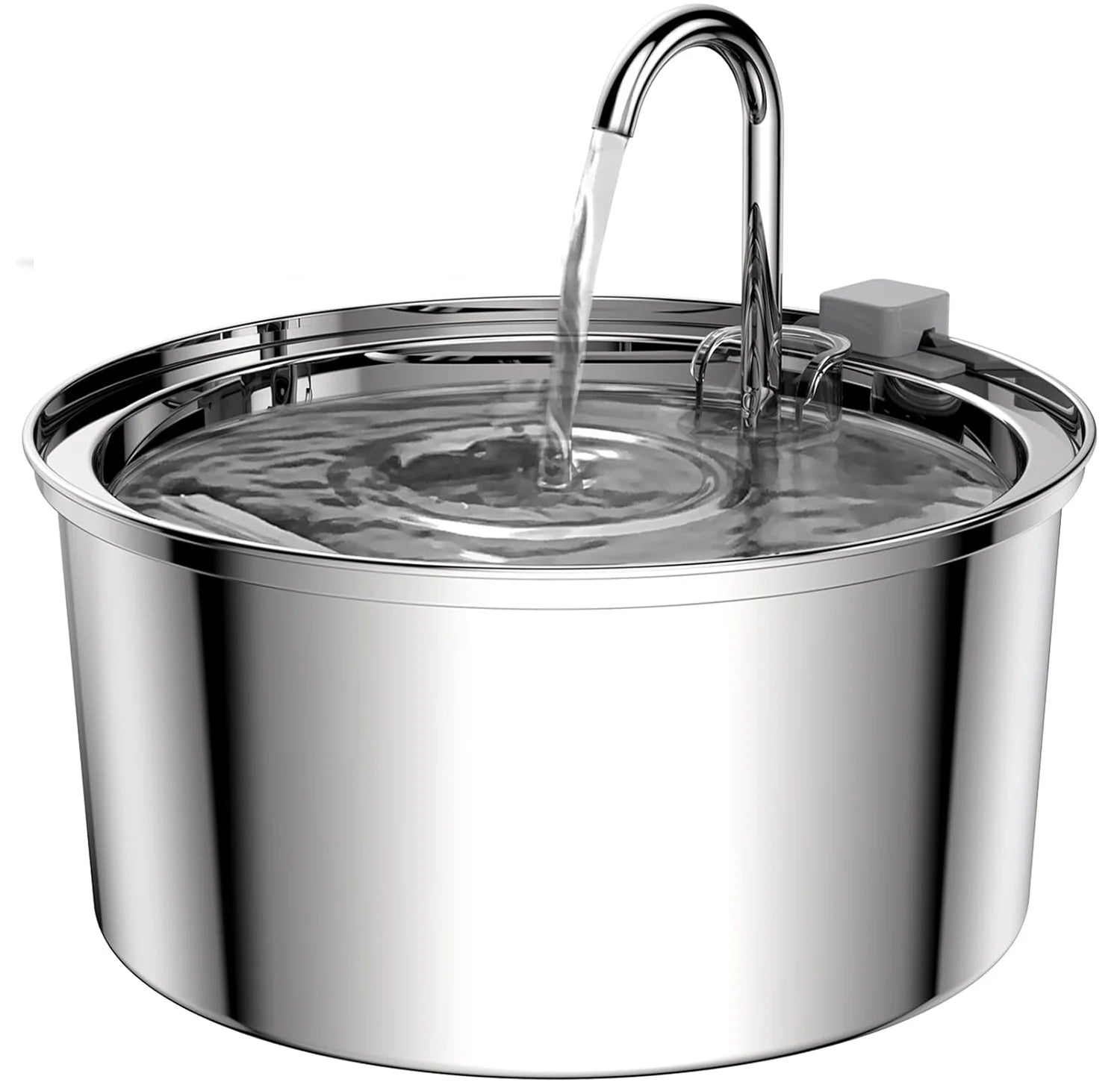 Cat Water Fountain, 108Oz/3.2L Stainless Steel Cat Water Fountain with Replacement 3 Filters, Automatic Pet Fountain Dispenser for Cats Dogs, Electric Cat Fountain with Ultra-Quiet Pump